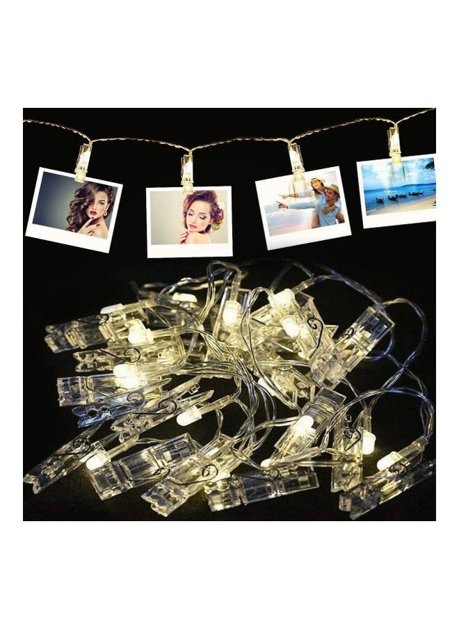 NIBEMINENT LED Photo Clips String Lights Battery Operated Black  - Image 1