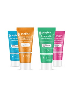 Perfora Dream Range Toothpaste Assorted Pack - 300 Gms (75 Gms, Pack Of 4) | Sls Free & No Artificial Sweeteners | Made Safe Certified Vegan-Friendly|Whitening  - Image 1