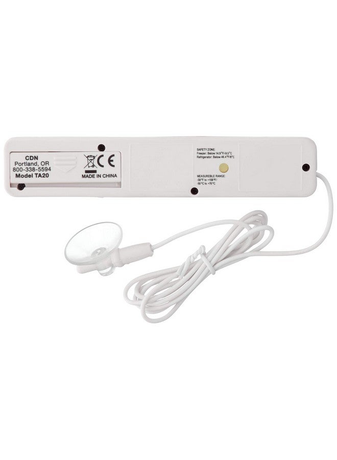 CDN إنذار ثلاجة/فريزر CDN الصوتي/المرئي | مراقبة الغرفة والثلاجة/الفريزر، تنبيه، كابل استشعار بطول 39 بوصة، يحمي من فساد الطعام أثناء انقطاع التيار الكهربائي - TA20 - Image 3