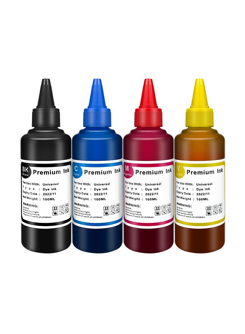 Universal Printer Ink Cartridges 400mL Black Color Set Refill Ink Replacement for HP 61 912 953 963 for Canon PIXMA G3400 G2400 Refillable Ink Cartridges