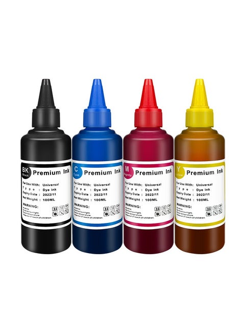 Universal Printer Ink Cartridges 400mL Black Color Set Refill Ink Replacement for HP 61 912 953 963 for Canon PIXMA G3400 G2400 Refillable Ink Cartridges