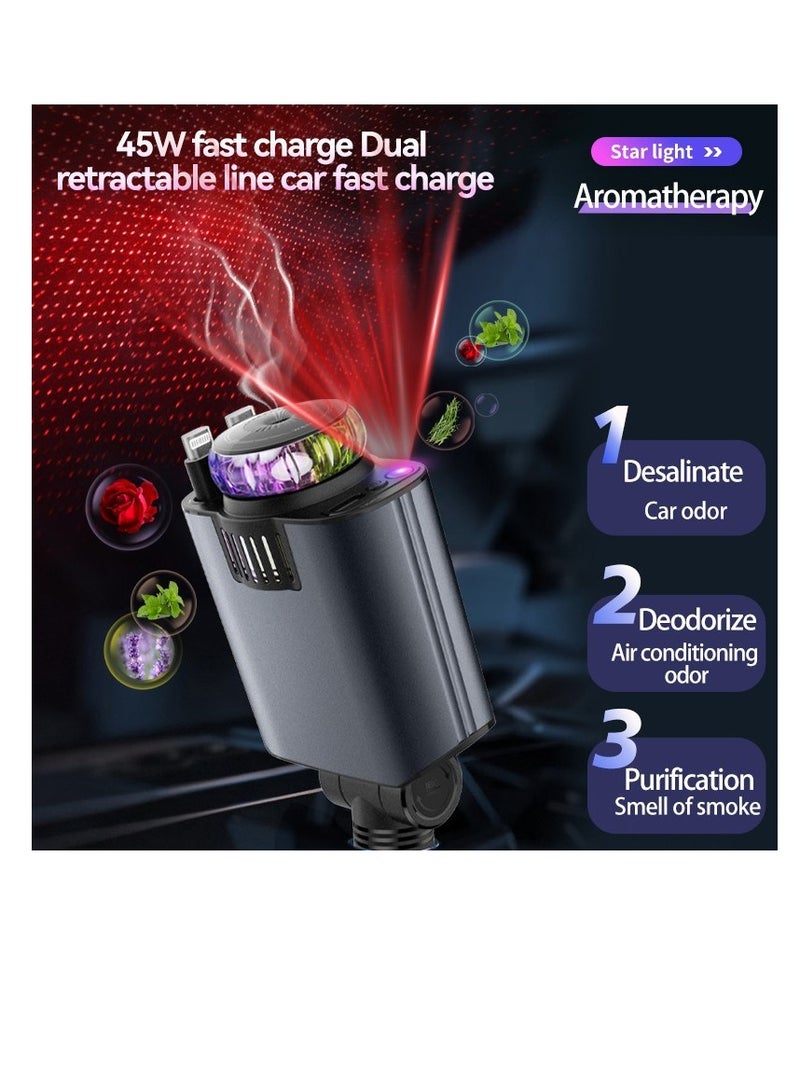 Generic Scent, Charge, and Project Stars with the 5-in-1 Smart Car Charger – Your Ultimate Driving Experience Awaits!  - Image 5