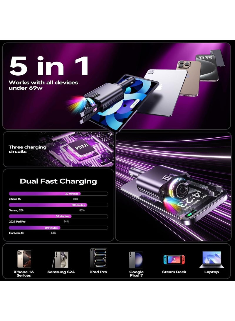 Generic Scent, Charge, and Project Stars with the 5-in-1 Smart Car Charger – Your Ultimate Driving Experience Awaits!  - Image 3