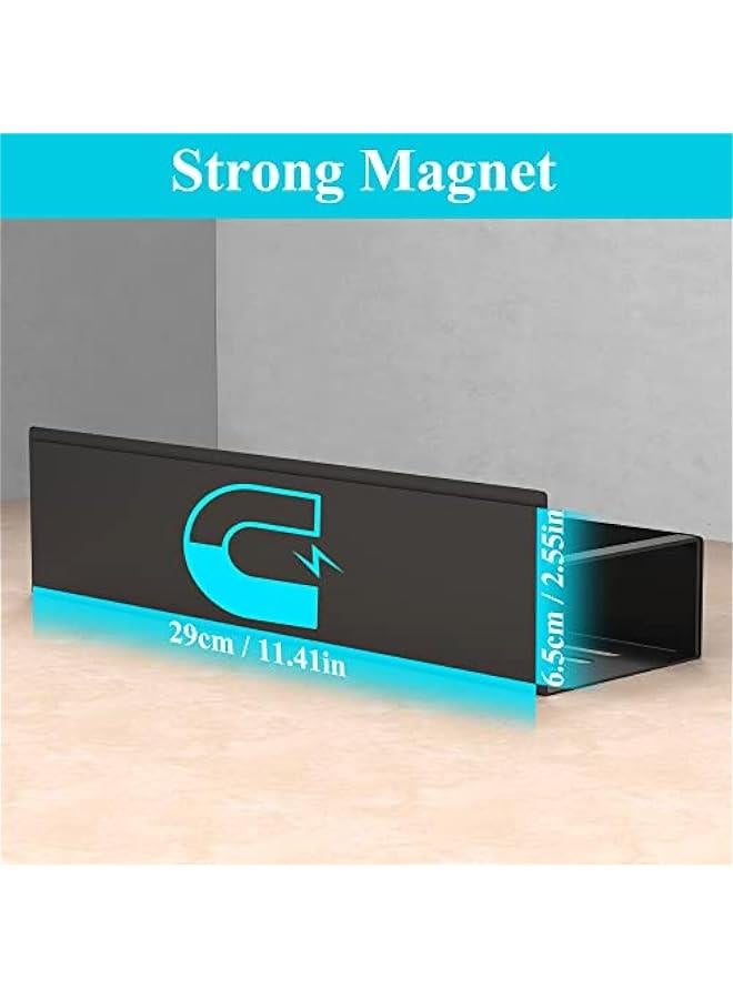 2 Pack Magnetic Spice Storage Rack Organizer for Refrigerator and Oven, Black Fridge Organizers and Storage - Image 3