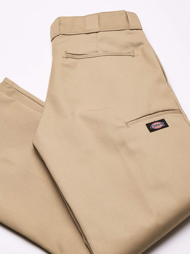 Dickies بنطال عمل دكيز للرجال بقصة فضفاضة مع كعب مزدوج، كاكي، 28W x 32L - Image 5