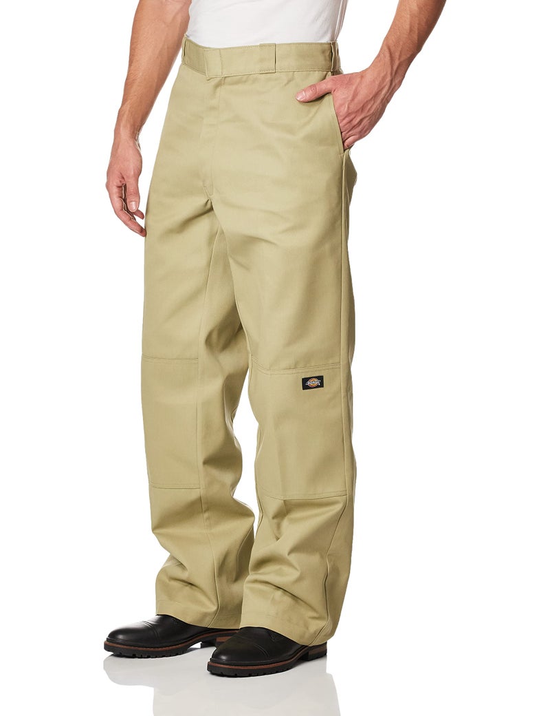 Dickies بنطال عمل دكيز للرجال بقصة فضفاضة مع كعب مزدوج، كاكي، 28W x 32L - Image 2