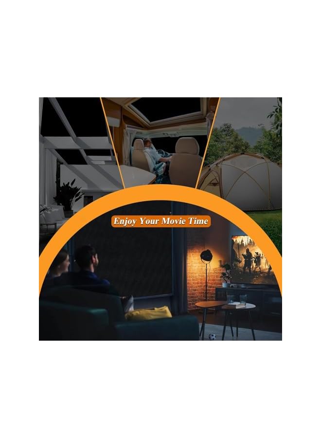 The Bros Blackout Blind, Portable Blackout Blinds Stick On Window, Blackout Material Blinds Blackout Curtains for Bedroom Nursery Loft Travel RV Car (2M*1.45M) - Image 5