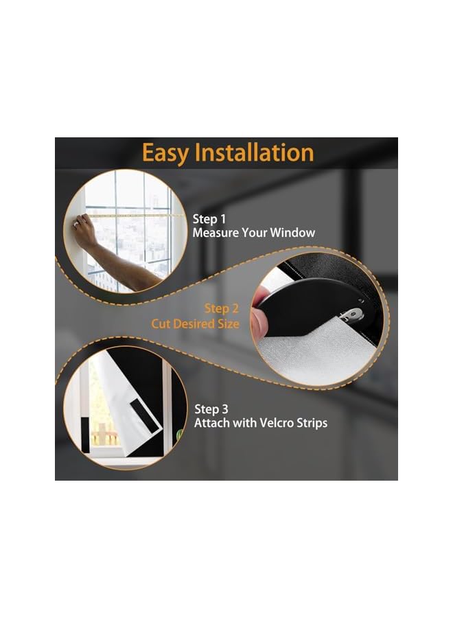 The Bros Blackout Blind, Portable Blackout Blinds Stick On Window, Blackout Material Blinds Blackout Curtains for Bedroom Nursery Loft Travel RV Car (2M*1.45M) - Image 2