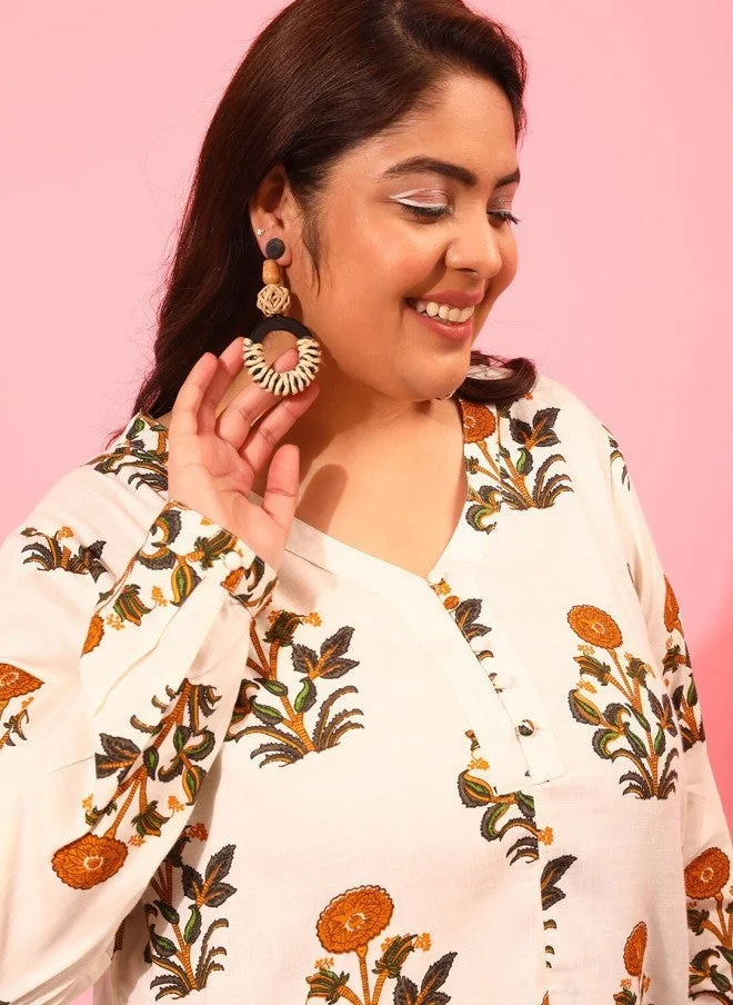 كيرفي ستريت Floral Print Long Sleeves Top for Women