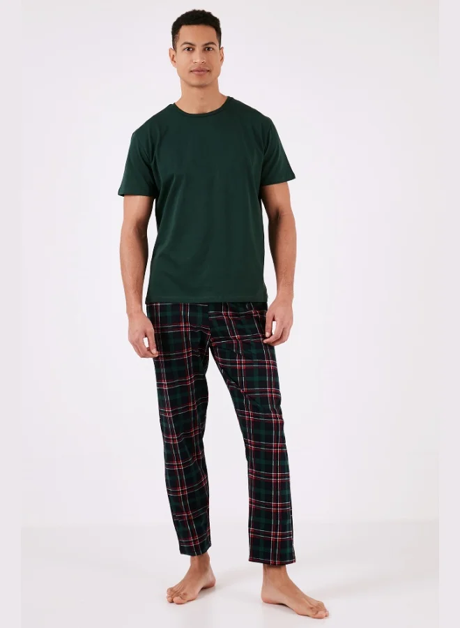 Buratti  Buratti Plaid Cotton Regular Fit Short Sleeve Pajama Set Men's Pajama Set 6572006 for Men | Best Price UAE