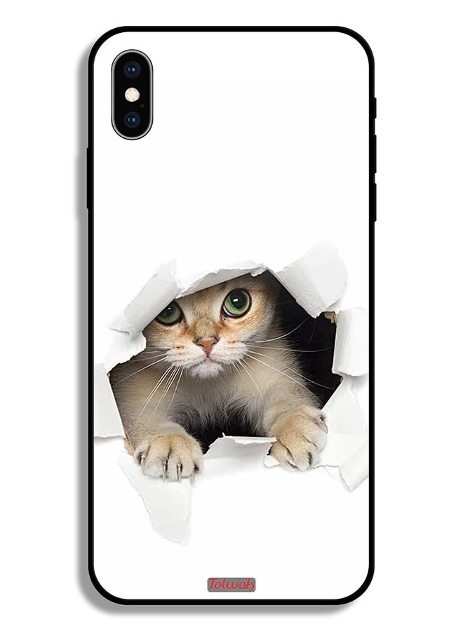 Tolwak Apple iPhone XS Max Protective Case Cat Appearing - Image 2
