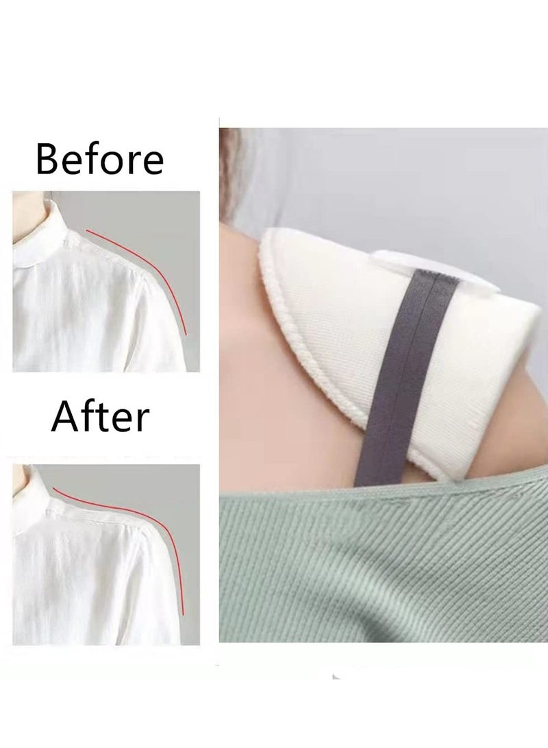 Excefore Sewing Shoulder Pads for Women Men, Soft Foam Padded Self Adhesive Shoulder Pad, 1 Pairs White Foam Shoulder Pads, for Blazer Clothes Sewing Accessories Craft DIY  - Image 2