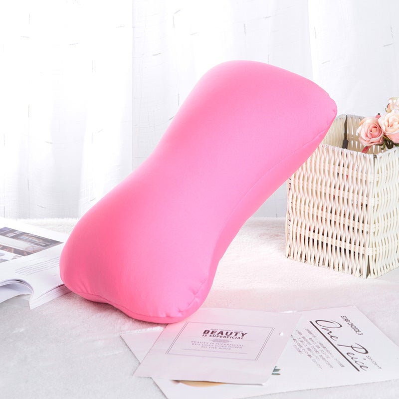 Spot Foam Particle Bone Pillow Office Lunch Break Sleeping Pillow Printed Logo Portable Small Pillow Manufacturer Wholesale(Pink, 38X20（cm）) - Image 1