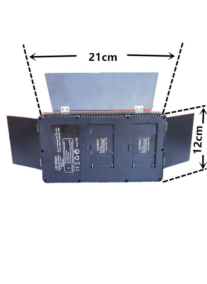 General - E680 Camera Light Short Video Live Network Red Light LED Camera Square Background Light Anchor Fill Light-Color:0.5 M Bracket - Image 1