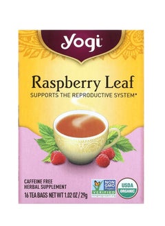 Yogi Tea Raspberry Leaf Caffeine Free 16 Tea Bags 1.02 oz (29 g)  - Image 1