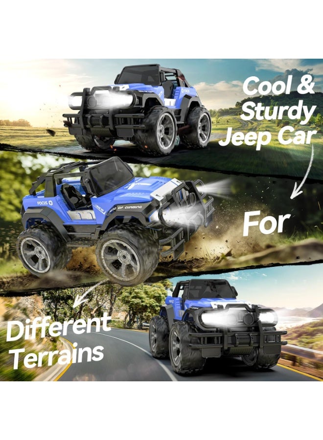DEERC Remote Control Car RC Racing Cars,1:18 Scale 80 Min Play 2.4Ghz LED Light Auto Mode Off Road RC Trucks with Storage Case,All Terrain SUV Cars - Image 2