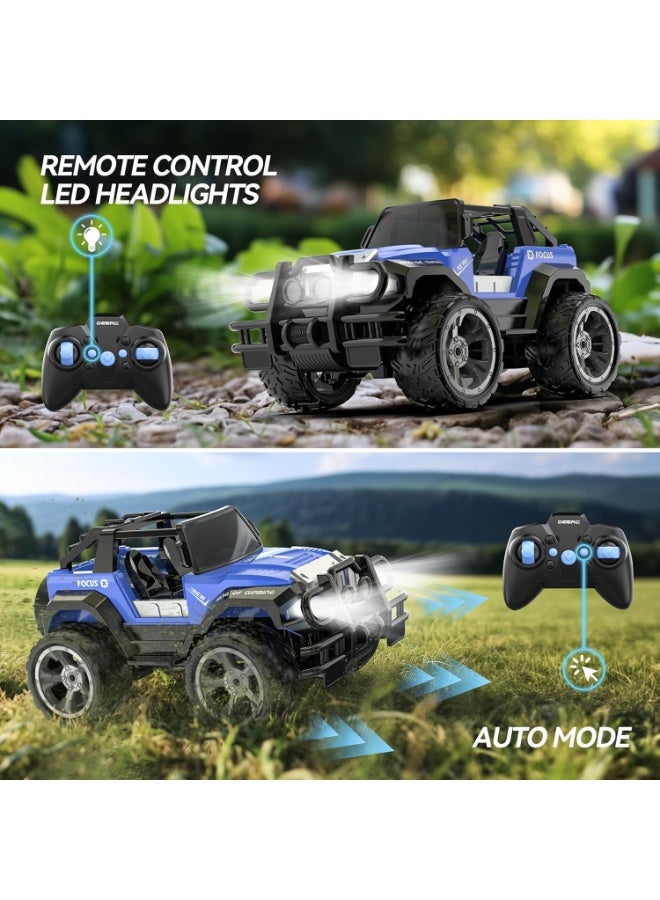 DEERC Remote Control Car RC Racing Cars,1:18 Scale 80 Min Play 2.4Ghz LED Light Auto Mode Off Road RC Trucks with Storage Case,All Terrain SUV Cars - Image 3