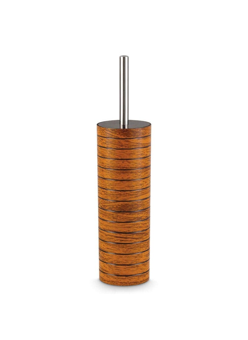 Freelance Freelance Miami Polystyrene Toilet Brush & Holder, Bathroom Cleaner (Dark Wood)  - Image 1