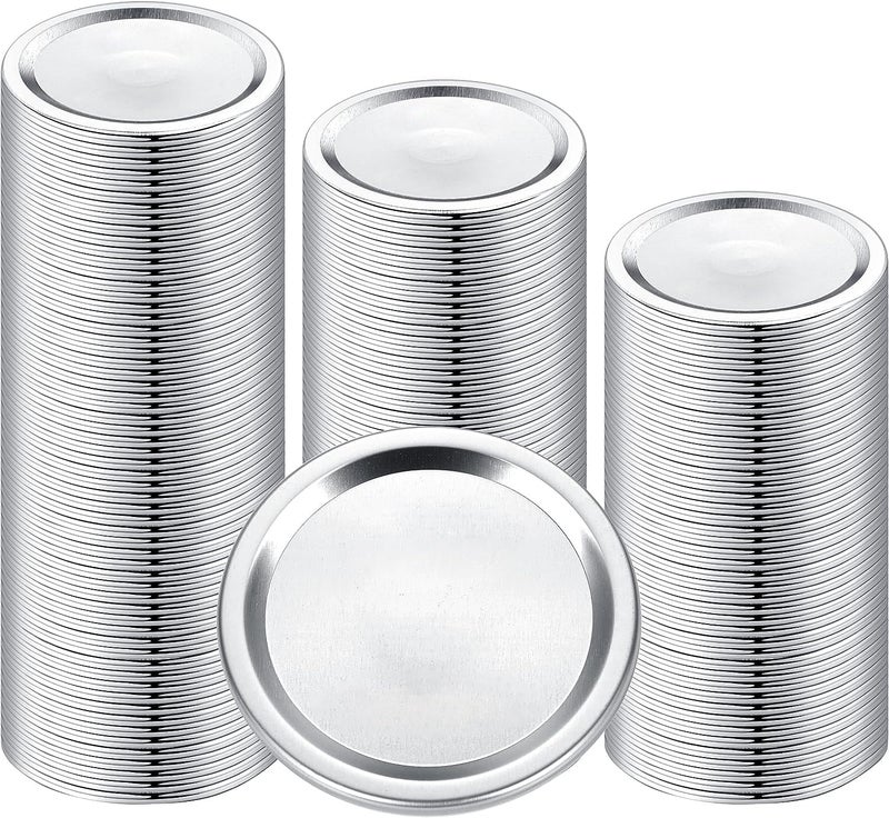 Topbooc Canning Lids for Ball, Kerr Jars - Split-Type Metal Mason Jar Lids for Canning - Food Grade Material, 100% Fit & Airtight for Regular Mouth Jars (Wide Mouth (100 Pcs)) - Image 1