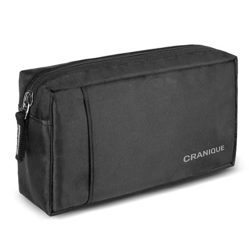 Cranique Polyester,PVC Travel Organizer Gadget Case | Electronic Accessories Storage Pouch for Power Adapters, Power Bank, Cables, Dongle, Pen Drives, Laptop Charger Pouch (QP1) (Black) - Image 1