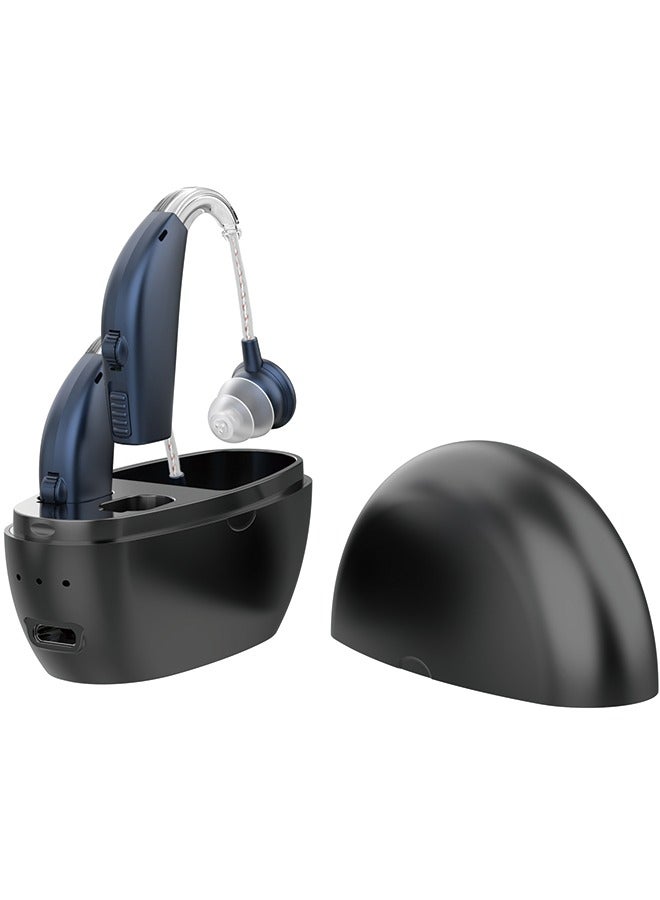 Hearing Aids, Hearing Aids for Seniors with Noise Cancelling and Volume Control, Rechargeable Hearing Aids for Hearing Loss with Charging Case - Image 1