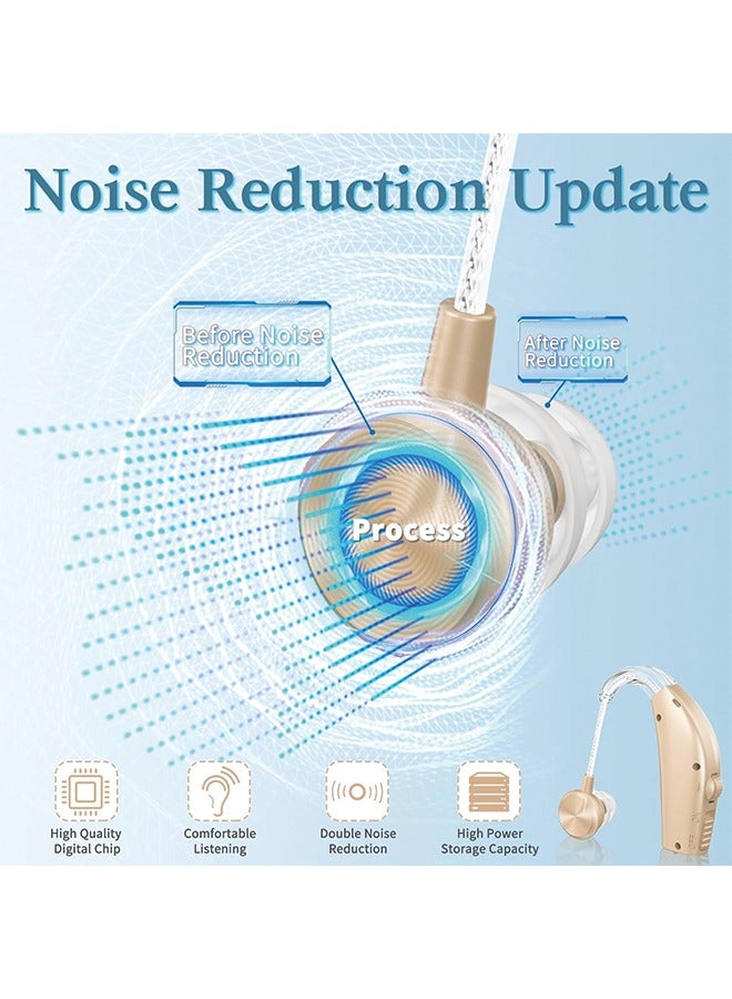 Hearing Aids, Hearing Aids for Seniors with Noise Cancelling and Volume Control, Rechargeable Hearing Aids for Hearing Loss with Charging Case - Image 2