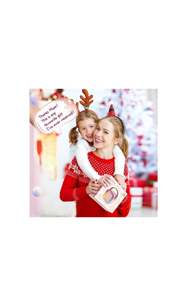 Mini Karaoke Machine for Kids Gifts Adults (Cute Little & Portable) Bluetooth Speaker with Wireless Microphone (Sound Loud) Birthday Gifts for Girls 3-12 Years Old Toddler Toys - Pink - Image 2