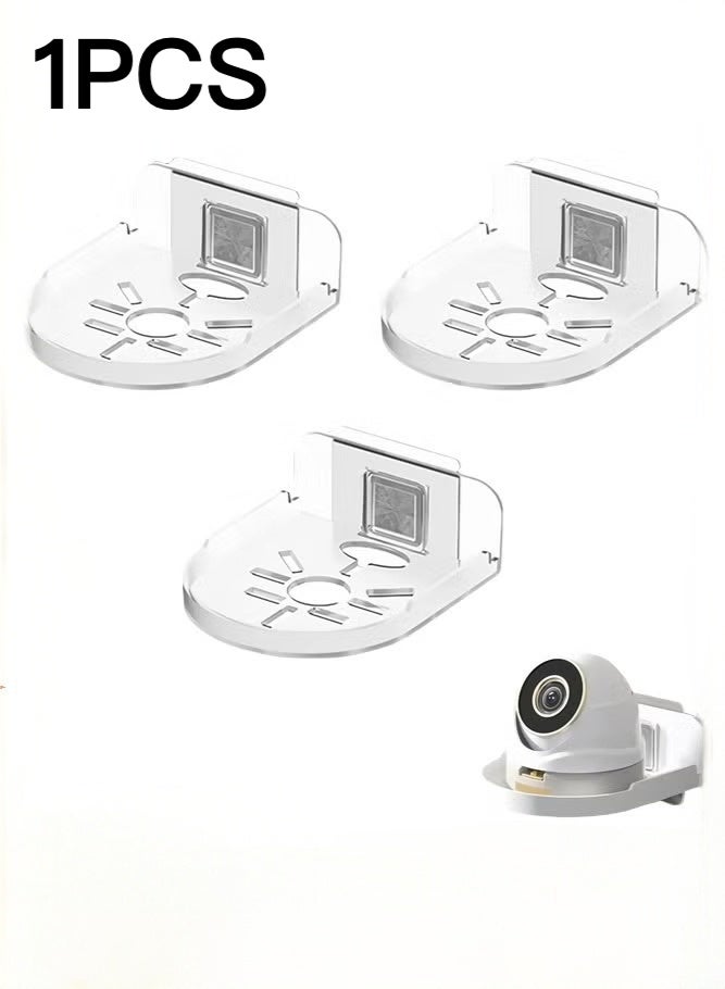 1 Set of Camera Shelf for Security Cameras, ABS Wall Camera Holder for Baby Monitors, Speakers, Universal Surveillance Cameras Holder (Transparent) - Image 2