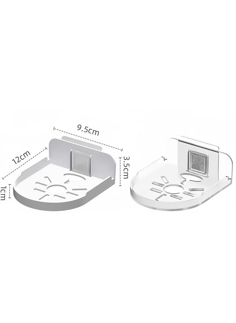 1 Set of Camera Shelf for Security Cameras, ABS Wall Camera Holder for Baby Monitors, Speakers, Universal Surveillance Cameras Holder (Transparent) - Image 3