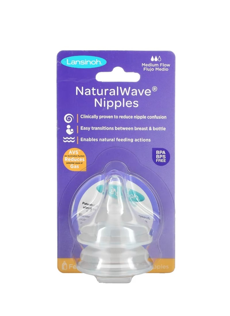 mOmma NaturalWave Nipples Medium Flow 2 Nipples