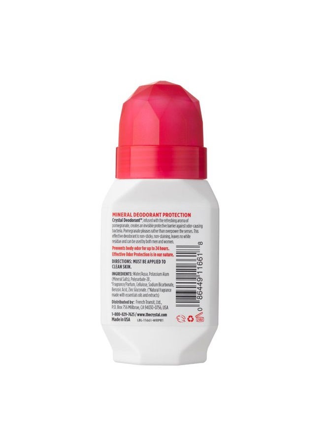 CRYSTAL ESSENCE Crystal Mineral Deodorant Roll-On, Pomegranate, 2.25 fl oz (Pack of 12)  - Image 5