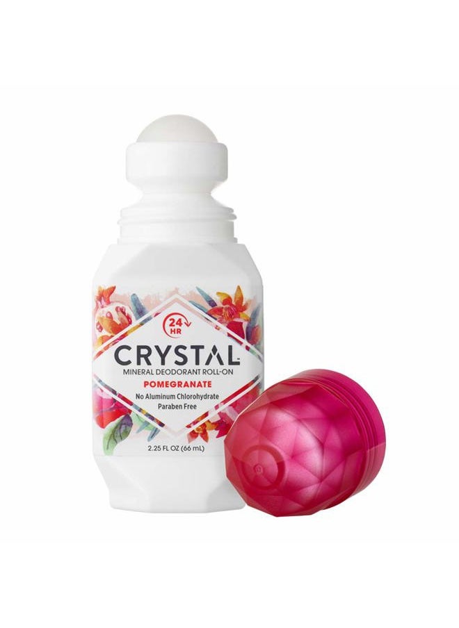 CRYSTAL ESSENCE Crystal Mineral Deodorant Roll-On, Pomegranate, 2.25 fl oz (Pack of 12)  - Image 2