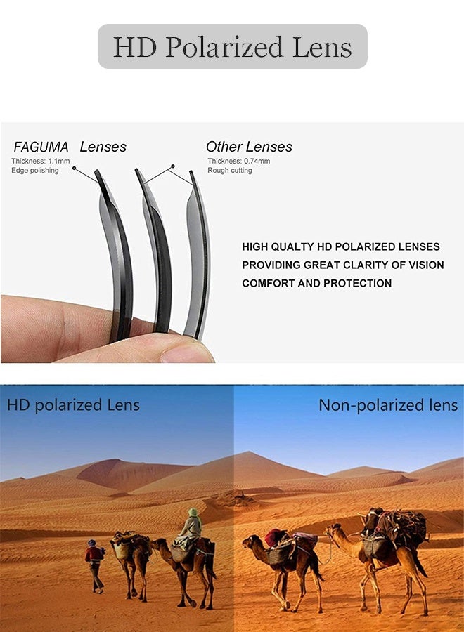 Sweet Life 2Pcs Sports Polarized Sunglasses For Men Cycling Driving Fishing UV400 Protection - Image 5