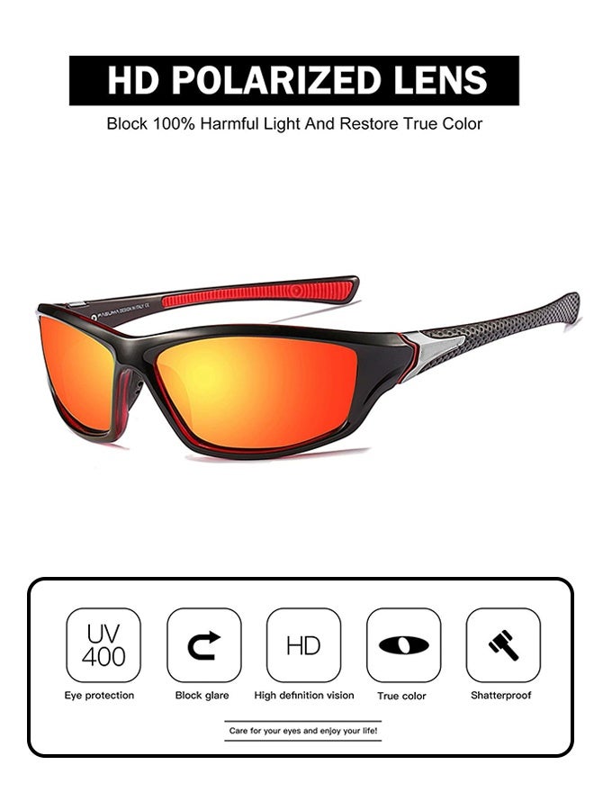 Sweet Life 2Pcs Sports Polarized Sunglasses For Men Cycling Driving Fishing UV400 Protection - Image 2