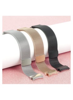 SYOSI 2 Packs No Gap Metal Bands Compatible with Samsung Galaxy Watch 4 Band 40mm 44mm/ for Galaxy Watch 4 Classic Band 42mm 44mm, Milanese Loop Stainless Steel Magnetic Strap for Men Women, RGold/RPink  - Image 5