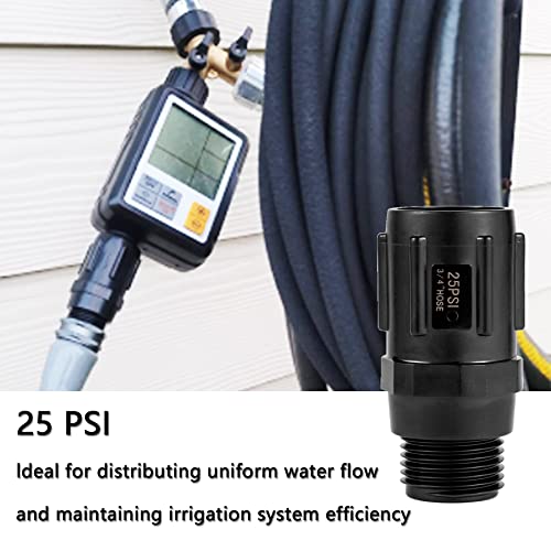 Breezliy 2pcs Garden Hose Pressure Regulator 25 PSI, 3/4" FHT × 3/4“ MHT, Pressure Reducer, Great for Drip Irrigation System Distributing Regulator drip Irrigation Parts emitters for drip line (2 Pack) - Image 5