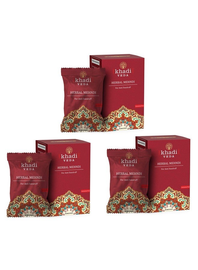 khadi veda Herbal Mehndi Henna Powder 100Gm Each (Pack Of 3)(Burgundy) - Image 1