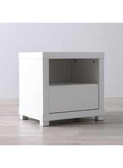 DANUBE HOME Kalmal End Table Multifunctional Living Room Table Space Saving Side Table Modern Design Furniture for Home Bedroom  L 55 x W 40 x H 53 cm Pearl White  - Image 5