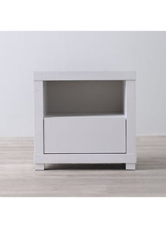 DANUBE HOME Kalmal End Table Multifunctional Living Room Table Space Saving Side Table Modern Design Furniture for Home Bedroom  L 55 x W 40 x H 53 cm Pearl White  - Image 4