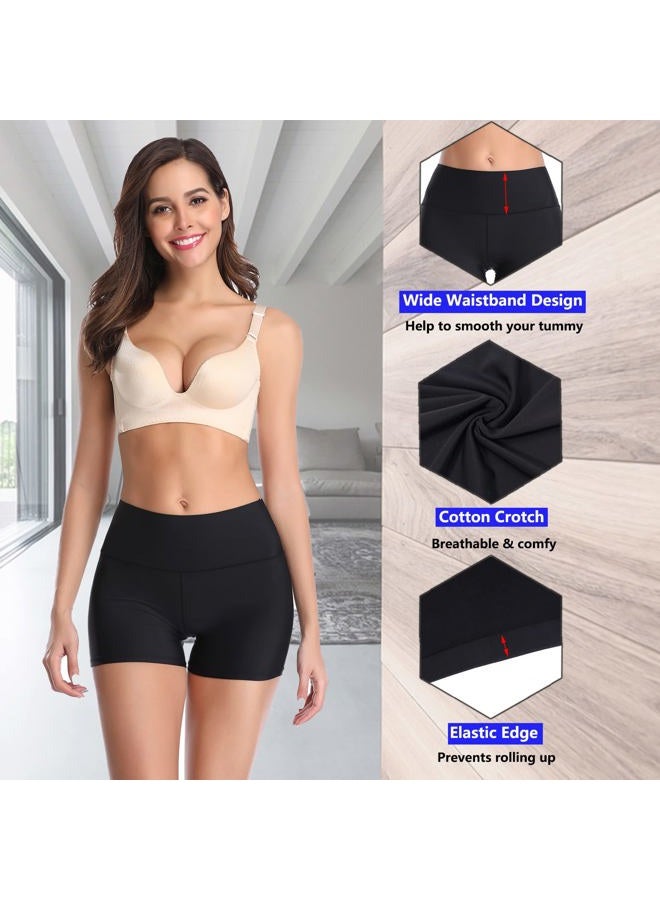 JOYSHAPER Boyshorts Panties for Women Anti Chafing Underwear Slip Shorts for Women Under Dress Black - Image 3