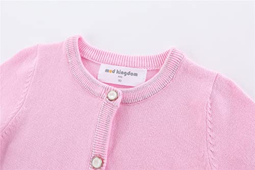 Mud Kingdom Knit Sweater Outfits for Toddler Girls Cute Cherry Pink 4T - Image 5