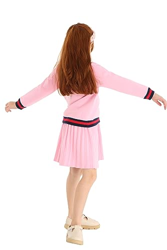 Mud Kingdom Knit Sweater Outfits for Toddler Girls Cute Cherry Pink 4T - Image 3