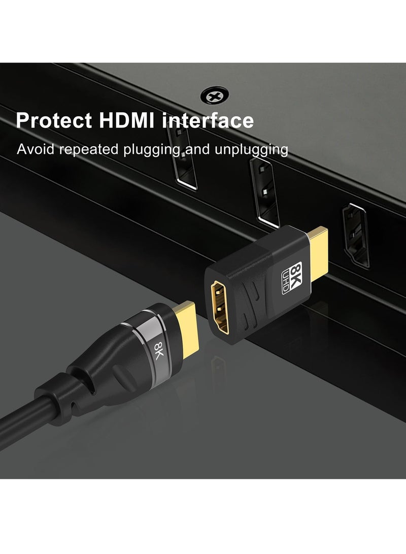 Excefore 2 Pack 8K HDMI Coupler, 2.1 Female to Female Adapter and HDMI Male to Female Connector, Support 8K@60Hz, 4K@120Hz, HDR, eARC, Suitable for Laptop, PC, Monitor  - Image 5