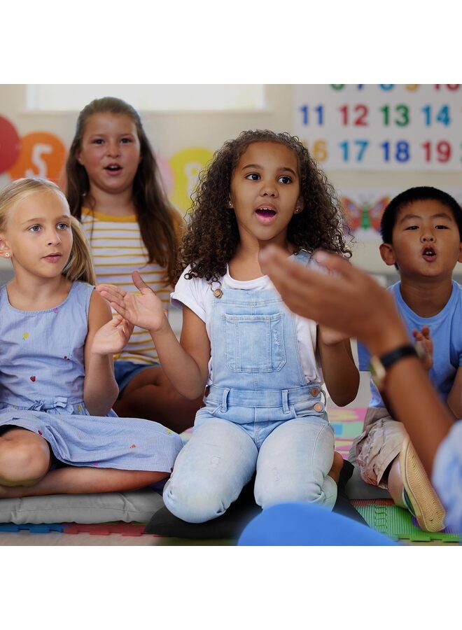 12 وسادة أرضية مربعة الشكل، مناسبة للفصول الدراسية، مثالية للجلوس على الأرض، في المدارس، رياض الأطفال، ركن القراءة، مقاس 15.7 بوصة، سميكة وكبيرة، مثالية للتأمل - Image 5