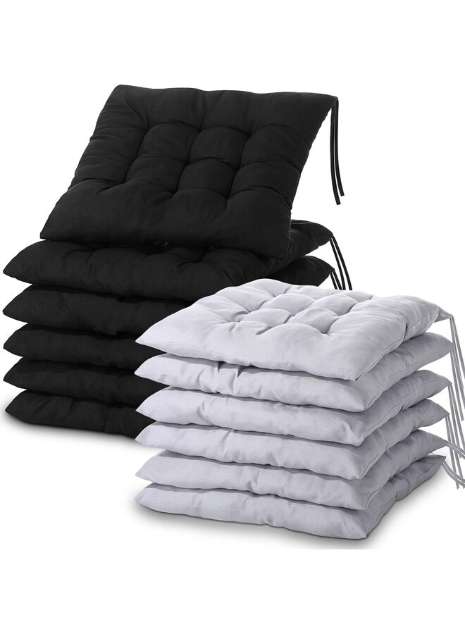 12 وسادة أرضية مربعة الشكل، مناسبة للفصول الدراسية، مثالية للجلوس على الأرض، في المدارس، رياض الأطفال، ركن القراءة، مقاس 15.7 بوصة، سميكة وكبيرة، مثالية للتأمل - Image 1