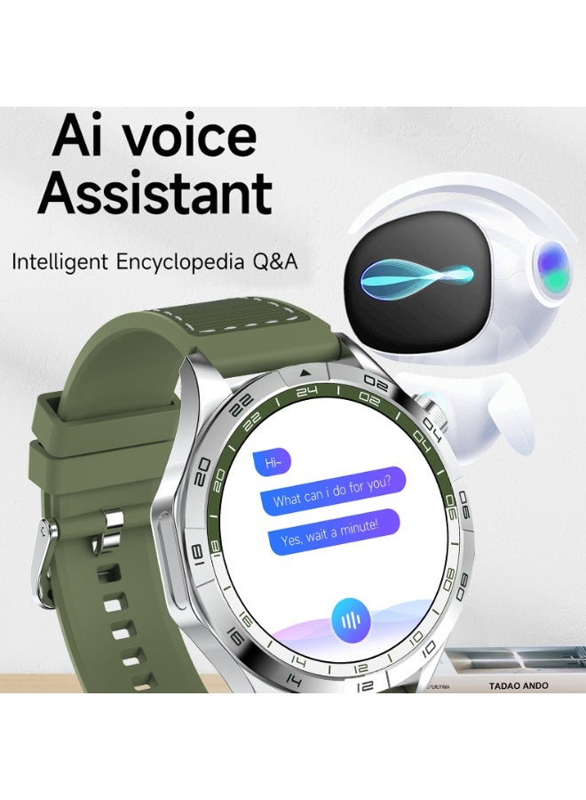 Domars 1.43"  HD Touchsreen Fitness Smart Watches for Women/Men, Smart Watch Compatible with Android Phones, Built-in, Bluetooth Call, Heart Rate/Sleep Monitor, Green - Image 5