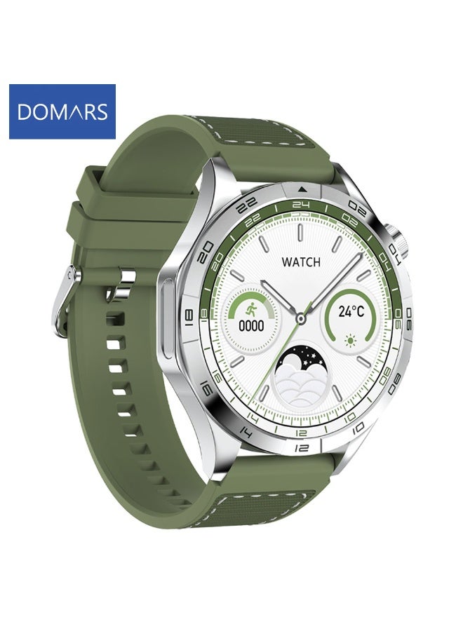 Domars 1.43"  HD Touchsreen Fitness Smart Watches for Women/Men, Smart Watch Compatible with Android Phones, Built-in, Bluetooth Call, Heart Rate/Sleep Monitor, Green - Image 1