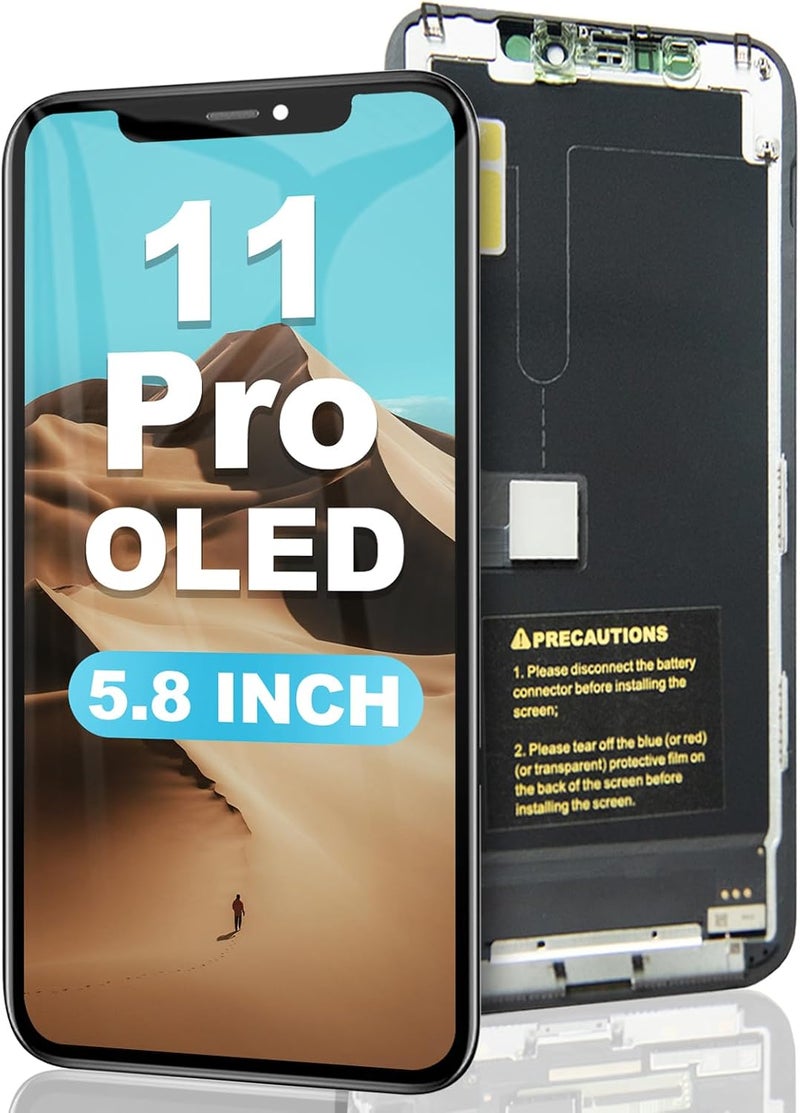 EFAITHFIX Store for iPhone 11 Pro Screen Replacement OLED [NOT LCD] 5.8 Inch Display 3D Touch Screen Frame Assembly Full HD Digitizer Compatible with Model A2160,A2215,A2217 with Waterproof Adhesive,No Tool - Image 1