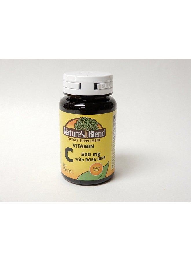 Nature's Blend Vitamin C with Rose Hips 500 mg 100 Tablets - Image 1