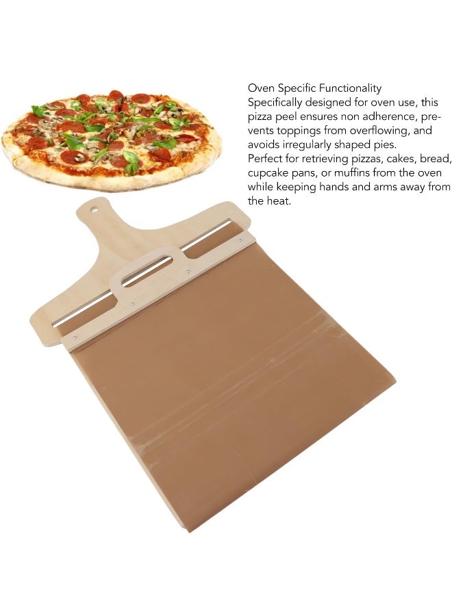 BusoTh Wooden Pizza Peel, Sliding Pizza Peel Effortless Pizza Handling with Wooden Handle, Non Stick Paper Sheet Oven Specific Functionality Easy to Clean for Indoor Outdoor Ovens - Image 5